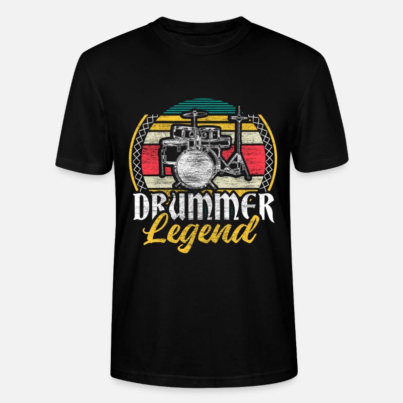 Schlagzeug Drumsticks Geschenk - Stanley/Stella Unisex Bio-T-Shirt CRAFTER - Schwarz