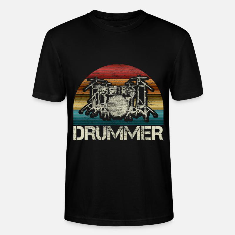 Drums Drummer Gift - T-shirt bio CRAFTER Stanley Stella Unisexe - noir
