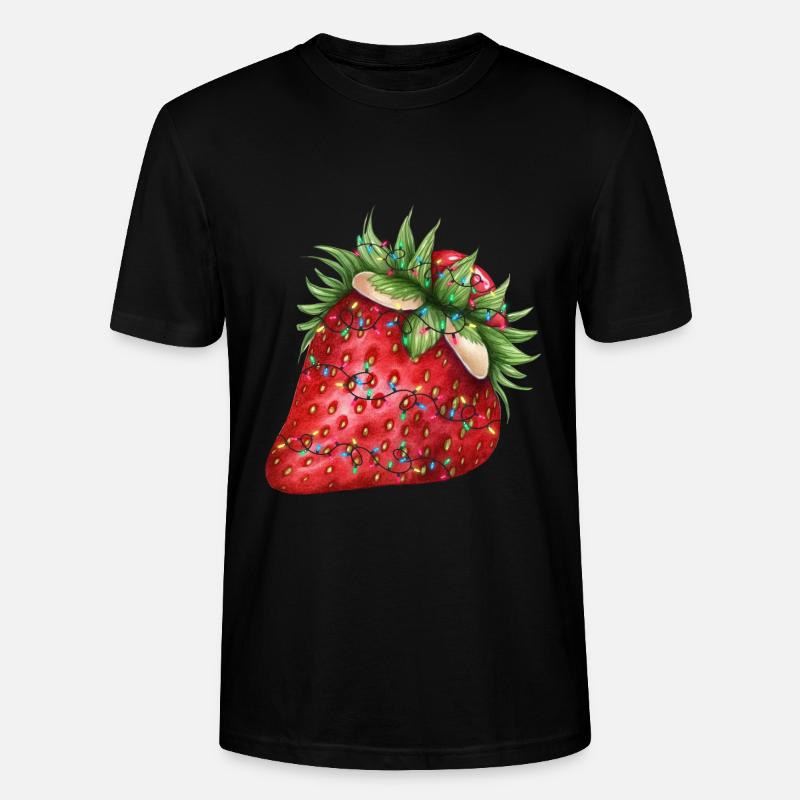 Fraise de Noël - T-shirt bio CRAFTER Stanley Stella Unisexe - noir