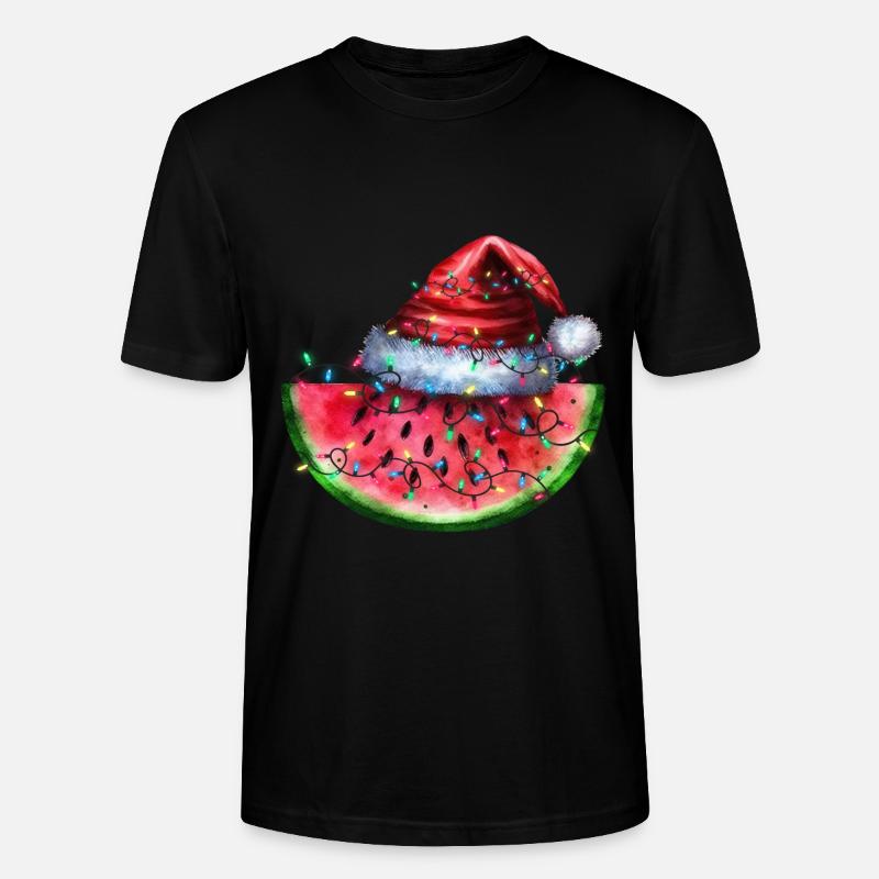 Pastèque de Noël - T-shirt bio CRAFTER Stanley Stella Unisexe - noir