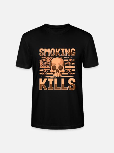 Cigarette Tobacco Lung - Stanley/Stella CRAFTER Unisex Organic T-Shirt - black