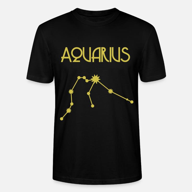 Wassermann Aquarius Sternenbild Geschenk - Stanley/Stella Unisex Bio-T-Shirt CRAFTER - Schwarz