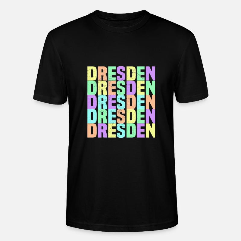 Dresden Regenbogen - Stanley/Stella Unisex Bio-T-Shirt CRAFTER - Schwarz
