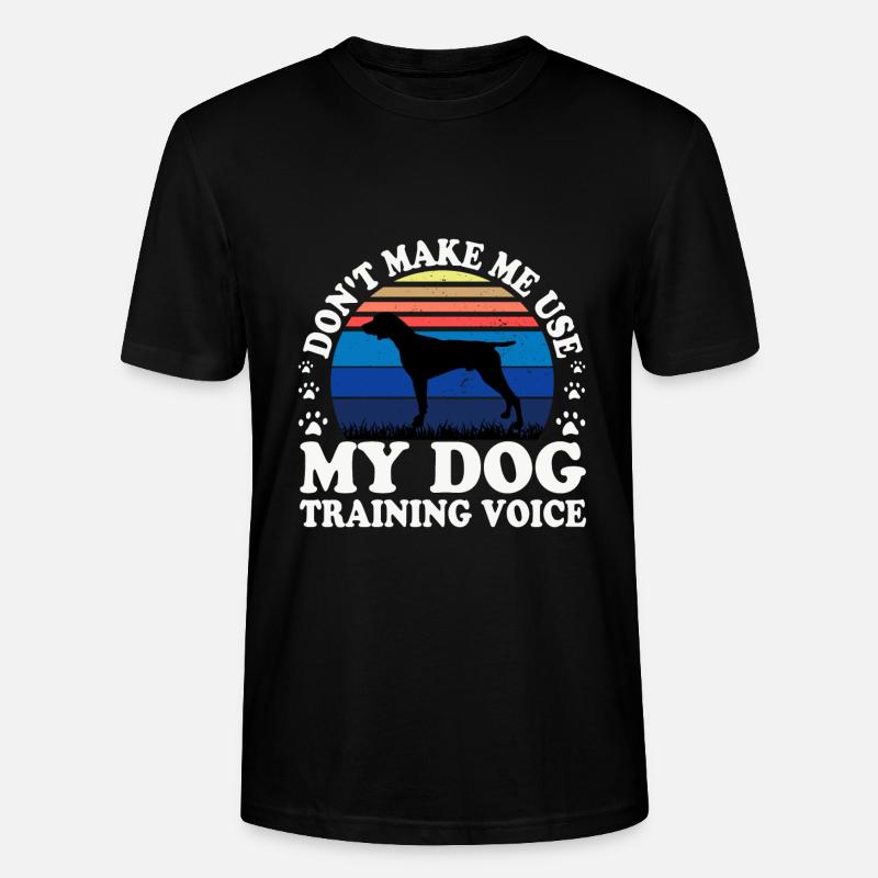 Allemand Pointer Chien Silhouette Rétro - T-shirt bio CRAFTER Stanley Stella Unisexe - noir