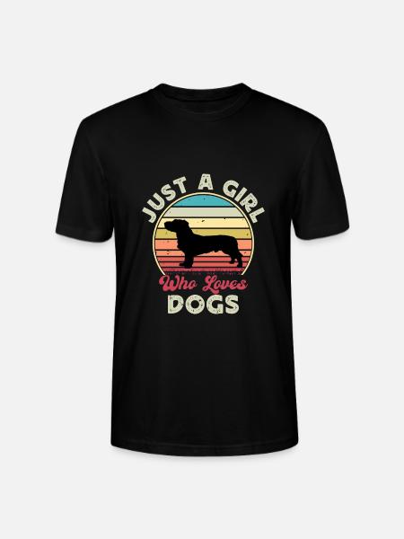 Basset Fauve De Bretagne Dog Silhouette Retro Sun - Stanley/Stella Uniseks bio-T-shirt CRAFTER - zwart