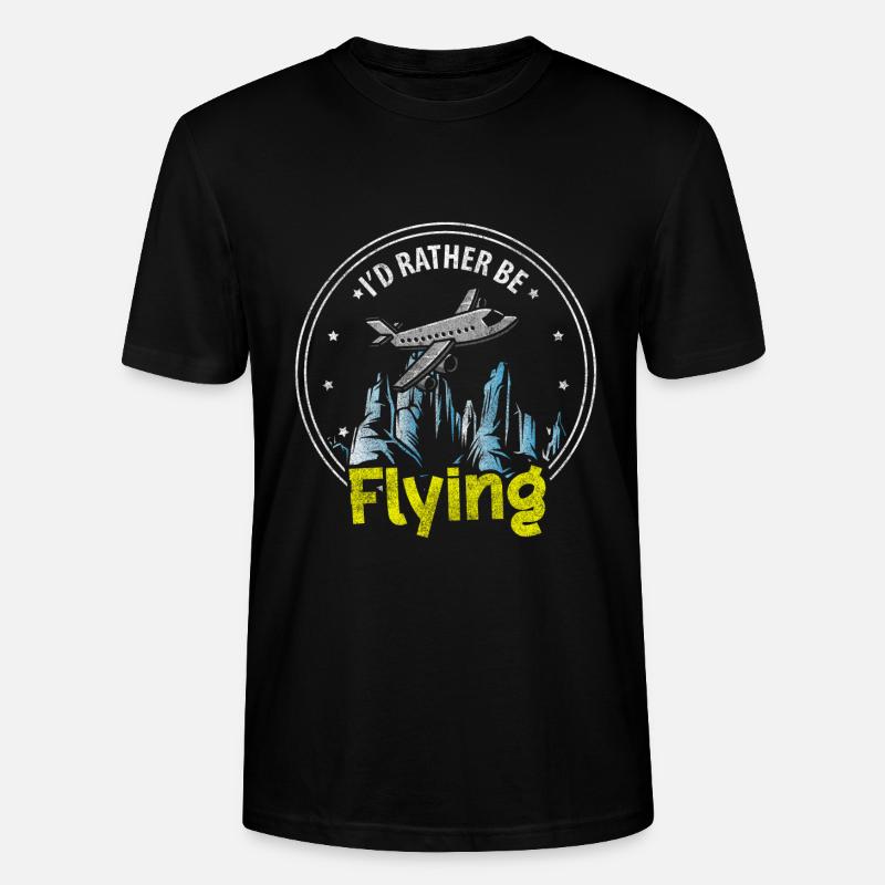 Planeur d’aviation d’aérodrome d’avion - T-shirt bio CRAFTER Stanley Stella Unisexe - noir