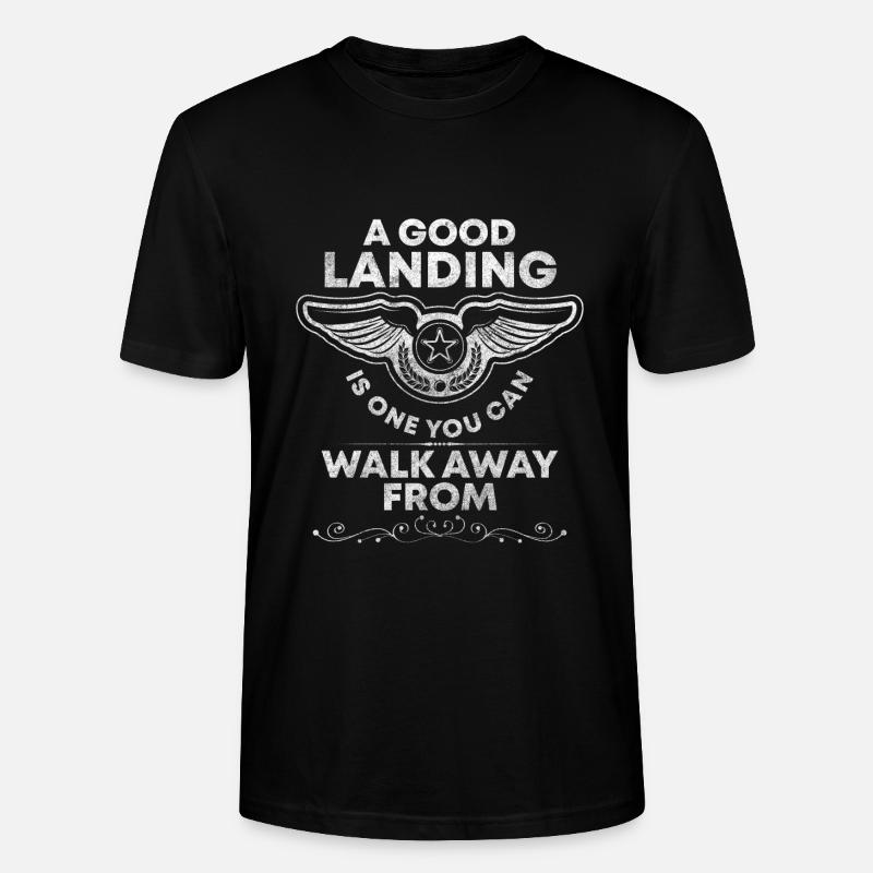 Flugzeug Beruf Luftfahrt Flugplatz - Stanley/Stella Unisex Bio-T-Shirt CRAFTER - Schwarz