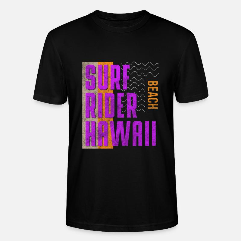Surfen Surfbrett Wasser - Stanley/Stella Unisex Bio-T-Shirt CRAFTER - Schwarz