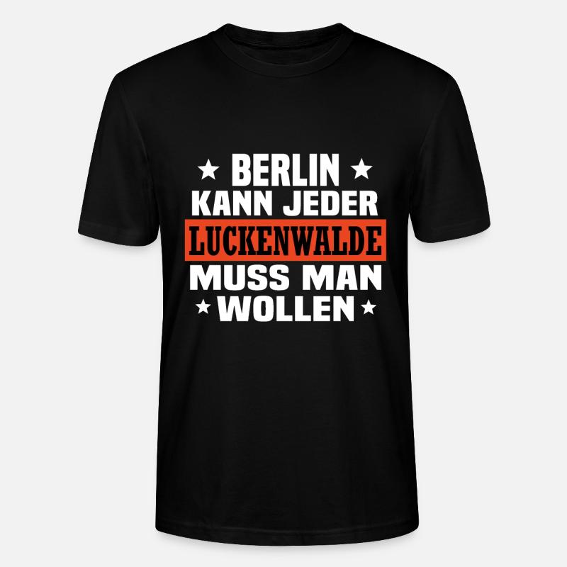 Luckenwalde - Stanley/Stella Unisex Bio-T-Shirt CRAFTER - Schwarz