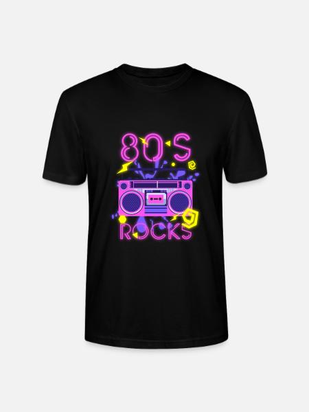 80s music - Stanley/Stella CRAFTER Unisex Organic T-Shirt - black
