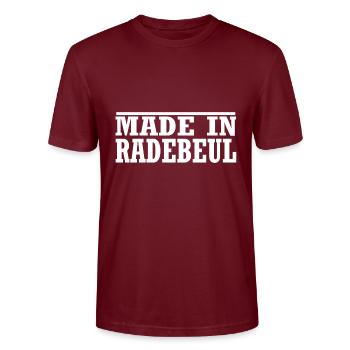 Radebeul - Stanley/Stella Unisex Bio-T-Shirt CRAFTER - Burgunderrot - Vorne - Alina (178cm) & Michal (187cm)