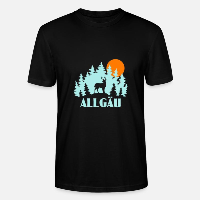 Allgäu - Stanley/Stella Unisex Bio-T-Shirt CRAFTER - Schwarz