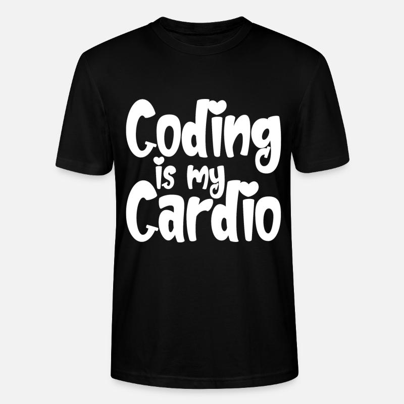 Coding Is My Cardio - Stanley/Stella CRAFTER Unisex Organic T-Shirt - black