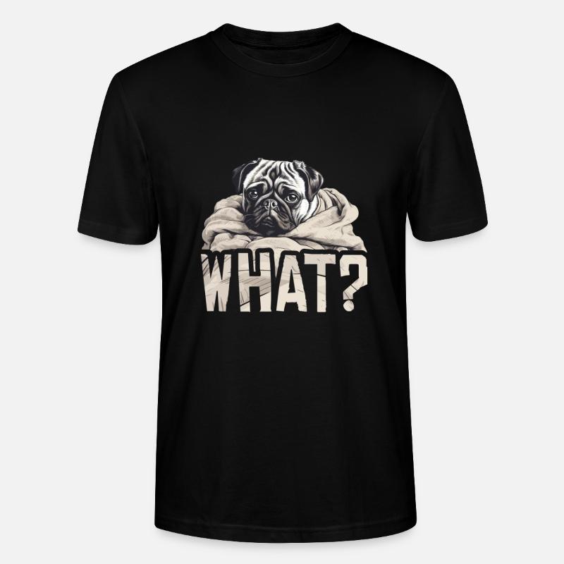 Which pug? - Stanley/Stella CRAFTER Unisex Organic T-Shirt - black