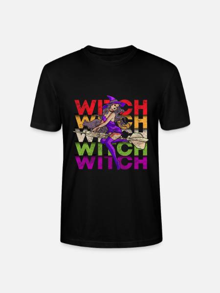 Witches Witches' Broom Halloween - Stanley/Stella CRAFTER Unisex Organic T-Shirt - black