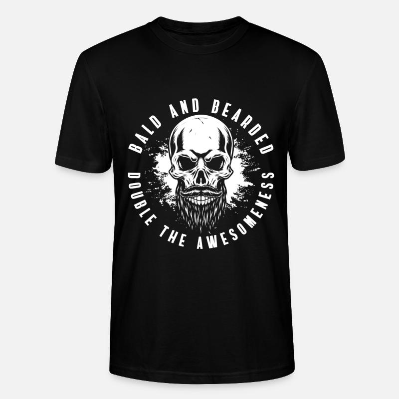 Glatze Glatzenträger Mann Haarlos - Stanley/Stella Unisex Bio-T-Shirt CRAFTER - Schwarz