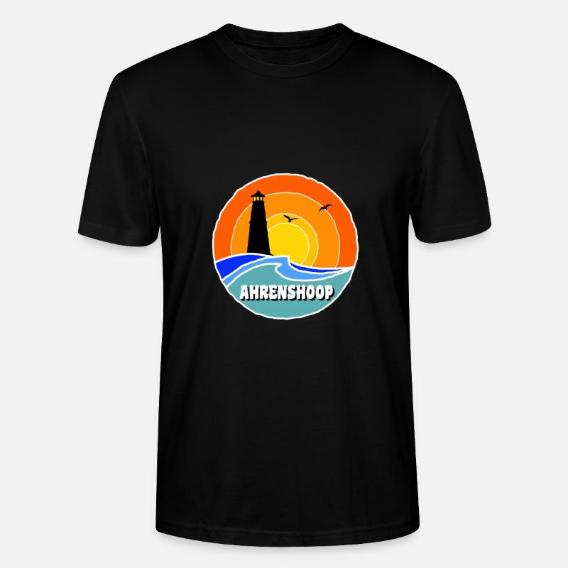 Ostsee Leuchtturm Ahrenshoop - Stanley/Stella Unisex Bio-T-Shirt CRAFTER - Schwarz
