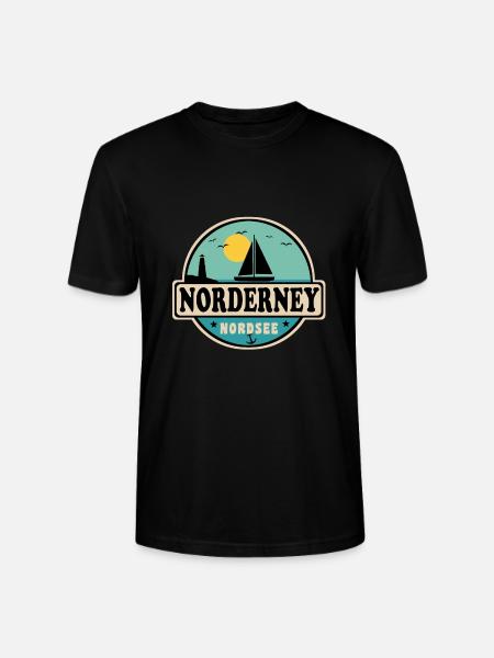Ostsee Segelboot Leuchtturm Norderney - Stanley/Stella Unisex Bio-T-Shirt CRAFTER - Schwarz