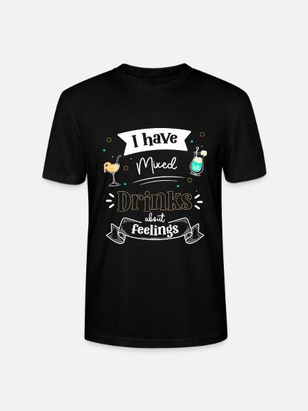 Cocktail Alcohol Bottle - Stanley/Stella CRAFTER Unisex Organic T-Shirt - black