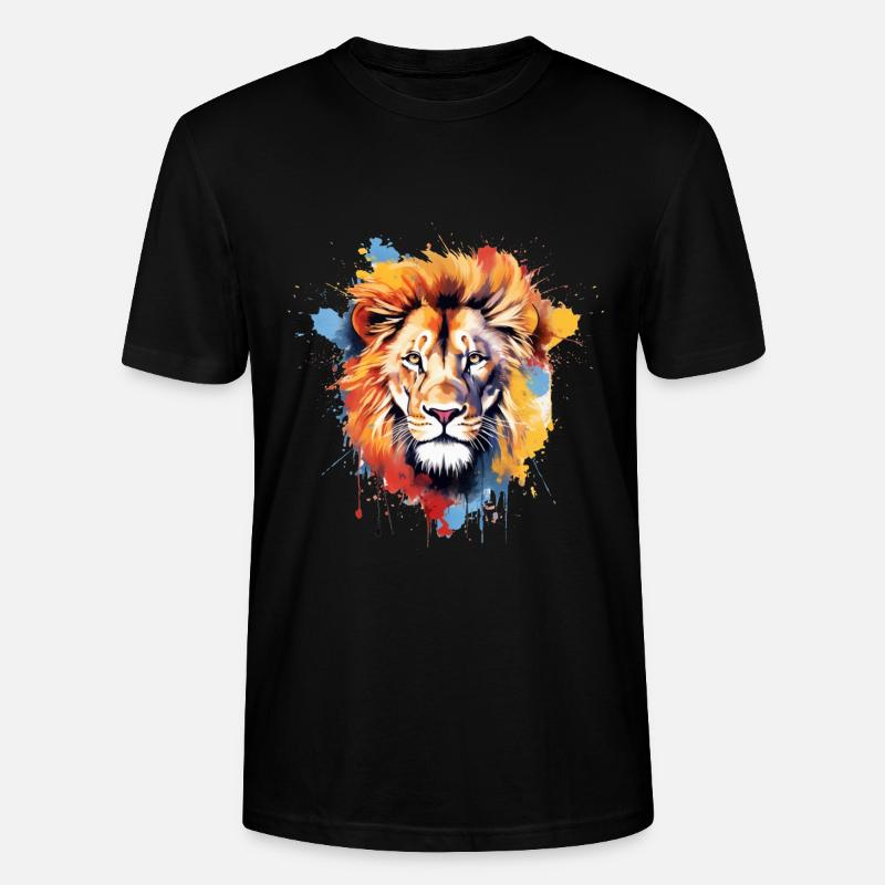 Löwe - Stanley/Stella Unisex Bio-T-Shirt CRAFTER - Schwarz