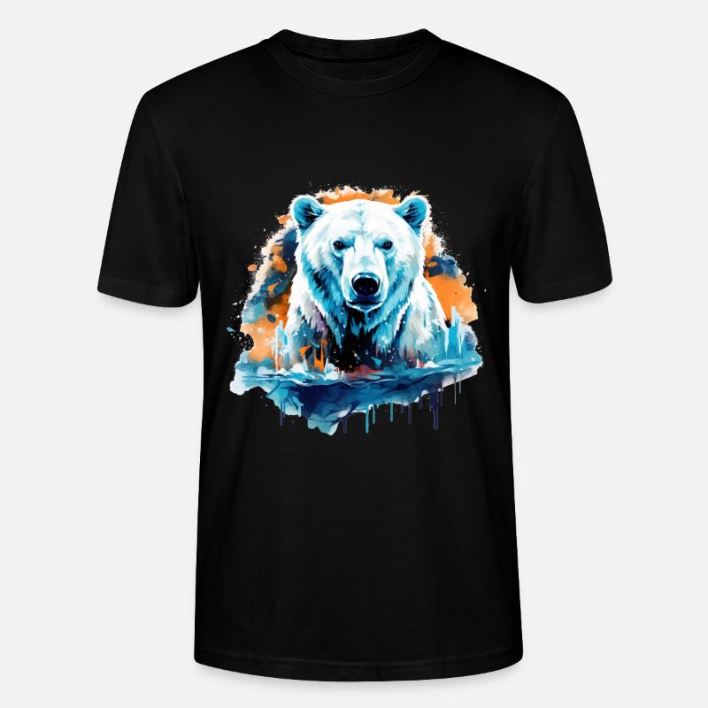 Eisbär - Stanley/Stella Unisex Bio-T-Shirt CRAFTER - Schwarz