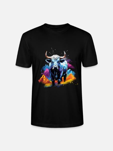 Eringer, Schweizer Eringerkuh - Stanley/Stella Unisex Bio-T-Shirt CRAFTER - Schwarz