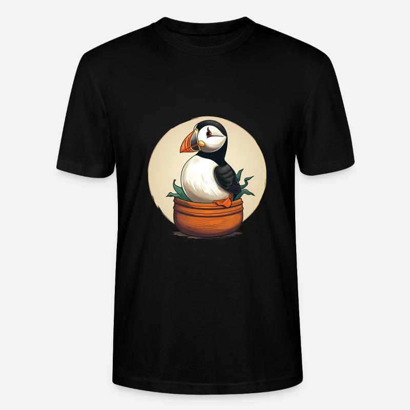Macareux - T-shirt bio CRAFTER Stanley Stella Unisexe - noir