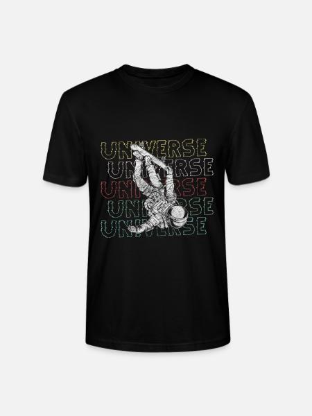 Astronaut Sterne Kosmos - Stanley/Stella Unisex Bio-T-Shirt CRAFTER - Schwarz