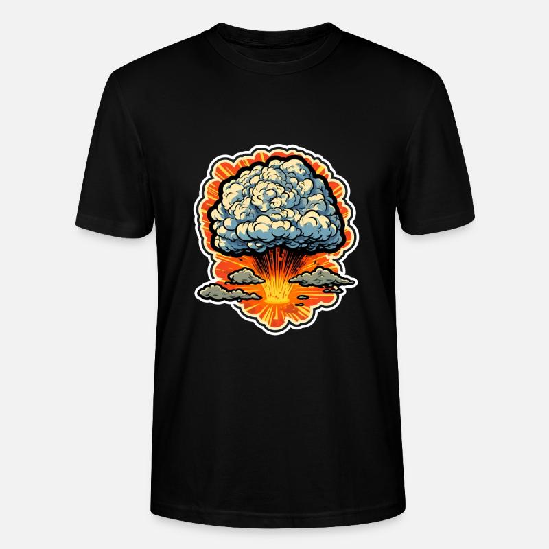 Explosion Fireworks Pyrotechnics - Stanley/Stella CRAFTER Unisex Organic T-Shirt - black