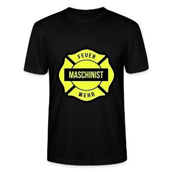 Brigade de pompiers machinistes - T-shirt bio CRAFTER Stanley Stella Unisexe - noir - Devant - Alina (178cm) & Michal (187cm)