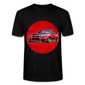 Jdm / Tuning / Turbocompresseur / Jantes / Chiptuning - T-shirt bio CRAFTER Stanley Stella Unisexe - noir - Devant - Alina (178cm) & Michal (187cm)