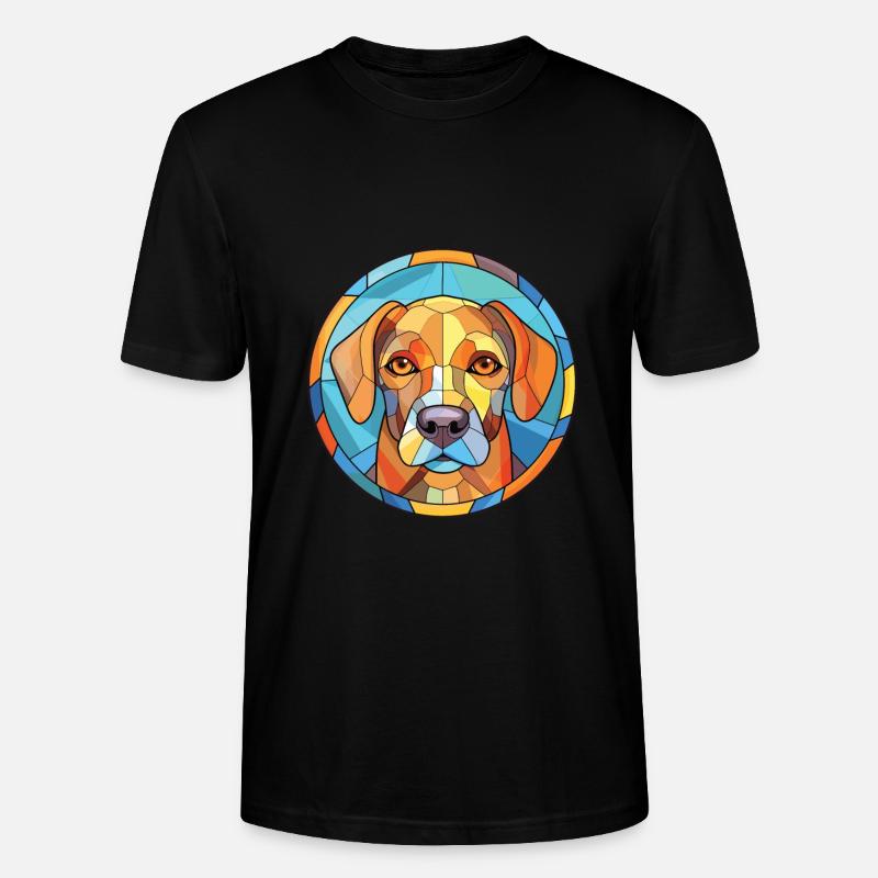 Akbash Hunderasse bunte Aquarell-Illustration - Stanley/Stella Unisex Bio-T-Shirt CRAFTER - Schwarz