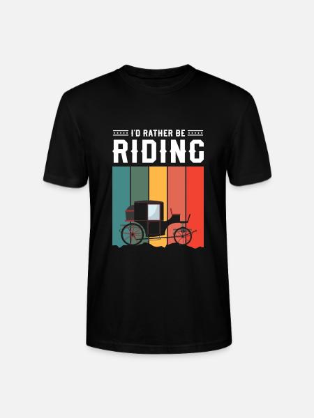 Vogn hestevogn chauffør job - Stanley Stella CRAFTER unisex økologisk-T-shirt - sort