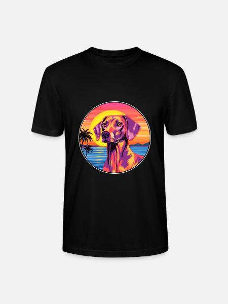 Andalusian Hound Dog Breed Colorful Cartoon Waterc - Stanley/Stella CRAFTER Unisex Organic T-Shirt - black