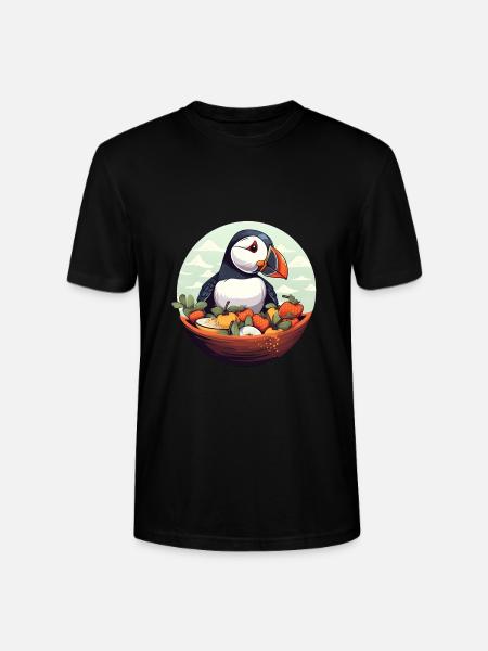 Puffin - Stanley/Stella CRAFTER Unisex Organic T-Shirt - black