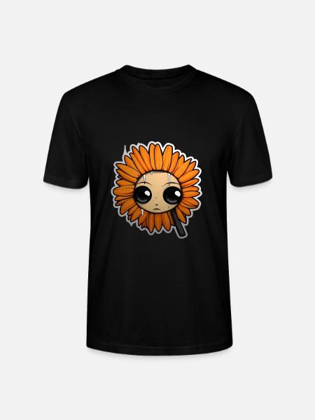 Eye: Orange Flower - Stanley/Stella CRAFTER Unisex Organic T-Shirt - black