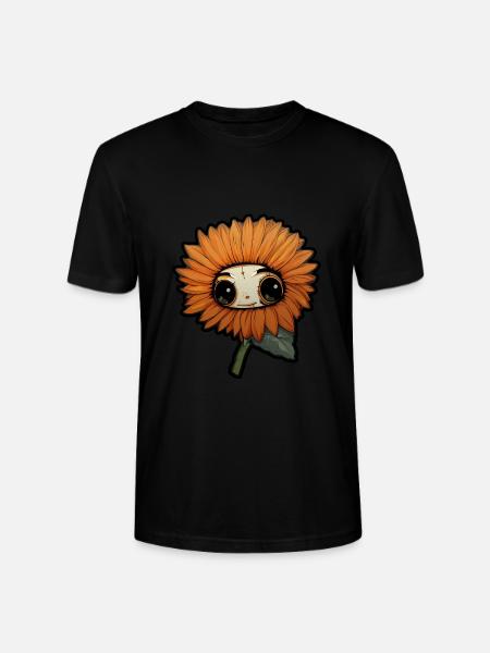 Eye: Orange Flower - Stanley/Stella CRAFTER Unisex Organic T-Shirt - black
