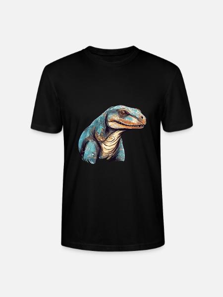 Komodo Drago colorato acquerello cartone animato Kawaii A - Maglietta unisex ecologica CRAFTER di Stanley/Stella - nero