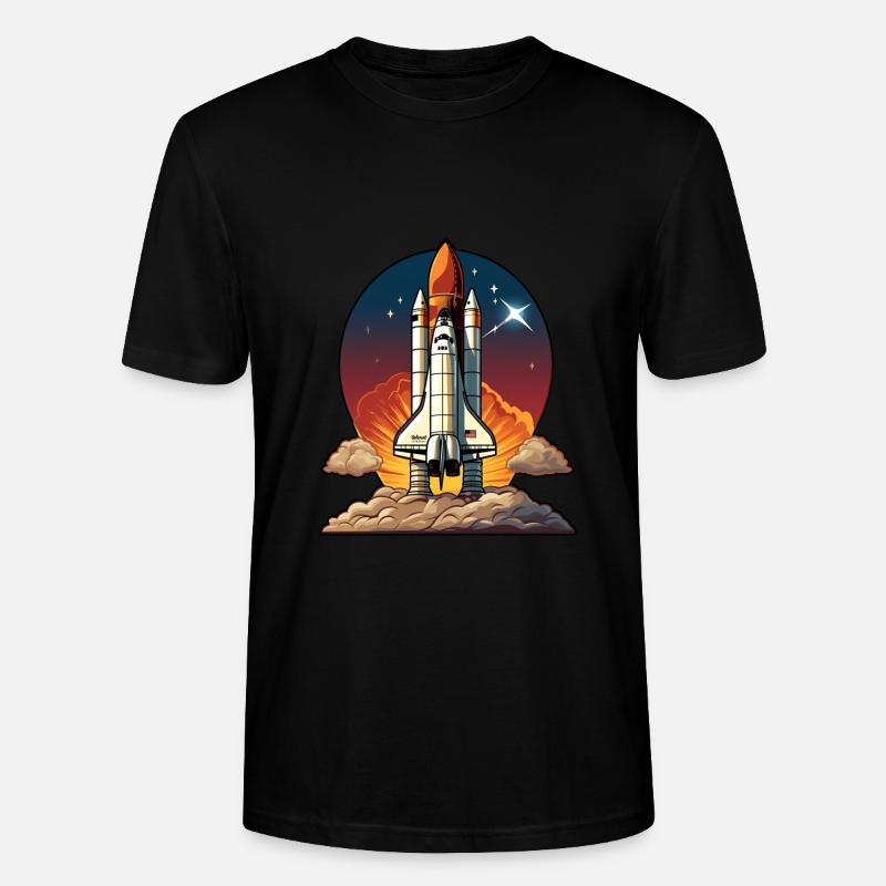Navette spatiale spatiale - T-shirt bio CRAFTER Stanley Stella Unisexe - noir