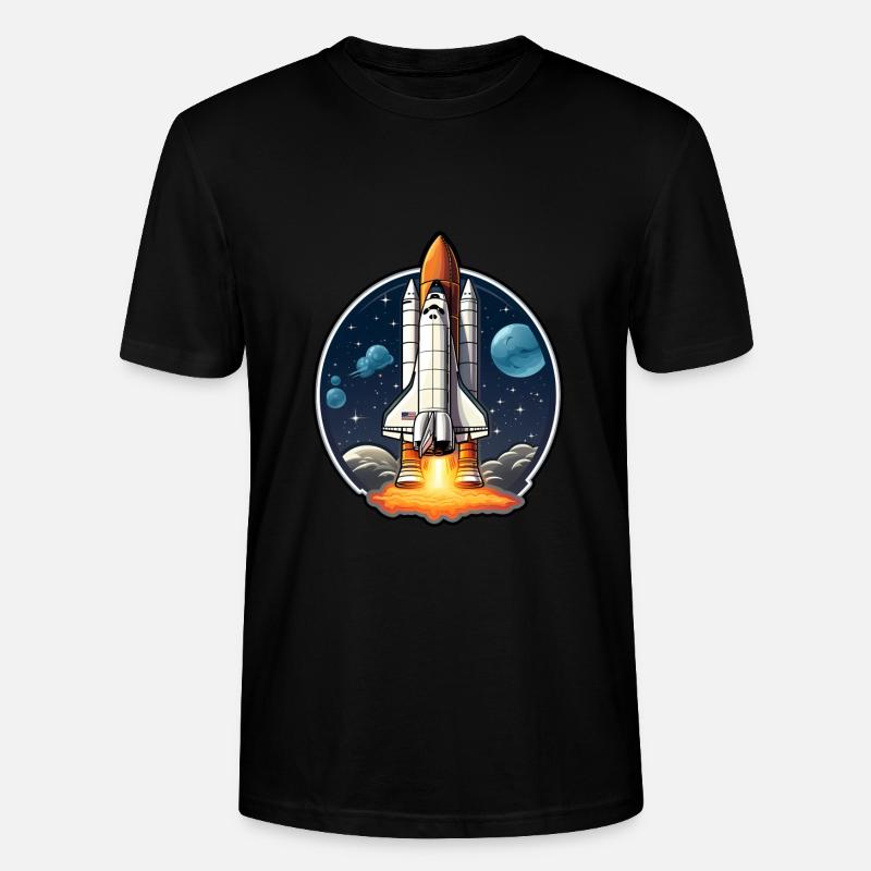 Navette spatiale spatiale - T-shirt bio CRAFTER Stanley Stella Unisexe - noir