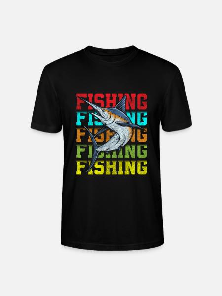 fishing, perch, bait, pike - Stanley/Stella CRAFTER Unisex Organic T-Shirt - black