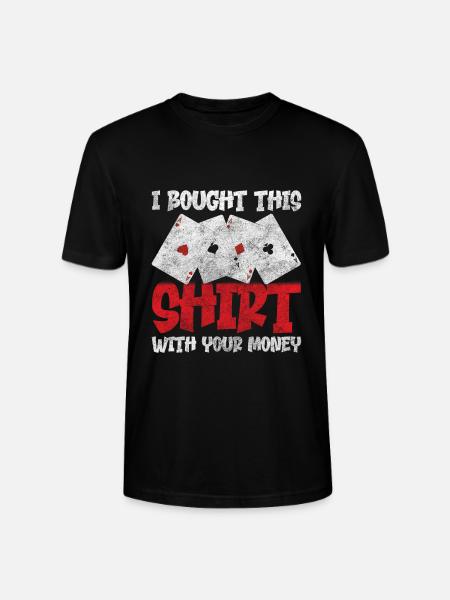 Player Casino Poker Skat - Stanley/Stella CRAFTER Unisex Organic T-Shirt - black