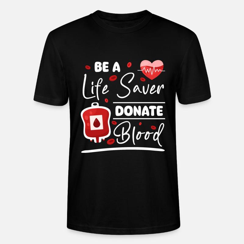 Blutspender Blut Blutgruppe - Stanley/Stella Unisex Bio-T-Shirt CRAFTER - Schwarz