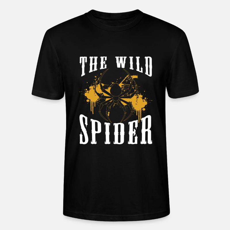 Cobweb, Nature, Fishnet, Silk Threads - Stanley/Stella CRAFTER Unisex Organic T-Shirt - black