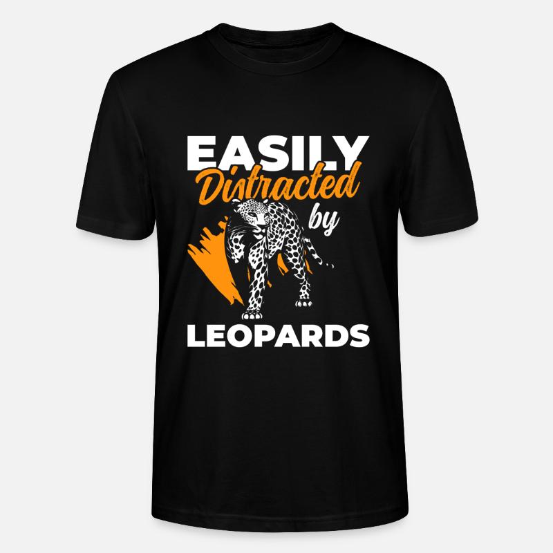 Leopard Jagd Großkatze Tier - Stanley/Stella Unisex Bio-T-Shirt CRAFTER - Schwarz