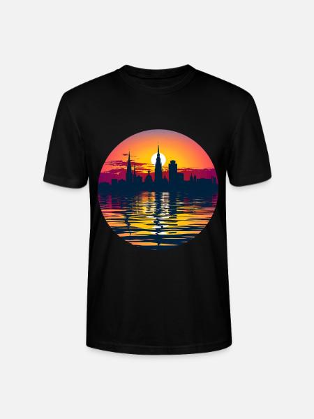 Duisburg Skyline - Stanley/Stella CRAFTER Unisex Organic T-Shirt - black