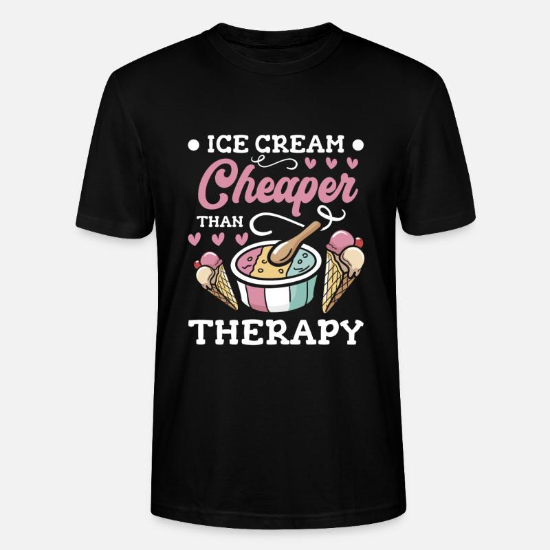 Eiscreme Süß Naschen - Stanley/Stella Unisex Bio-T-Shirt CRAFTER - Schwarz