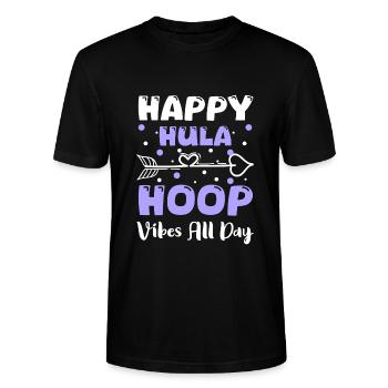 Hulahoop Abnehmen Spaß - Stanley/Stella Unisex Bio-T-Shirt CRAFTER - Schwarz - Vorne - Alina (178cm) & Michal (187cm)