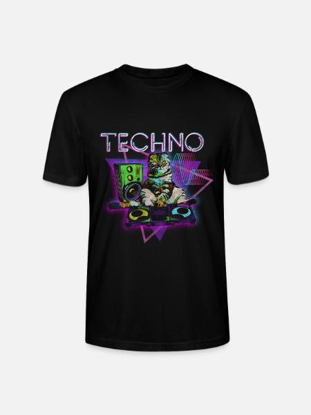 Techno Electro Party Techno Fan - Stanley/Stella CRAFTER Unisex Organic T-Shirt - black
