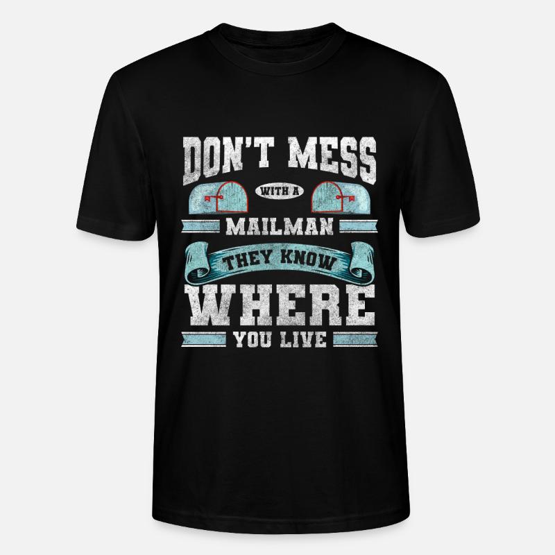 Postman Delivery Postman Messenger - Stanley/Stella CRAFTER Unisex Organic T-Shirt - black